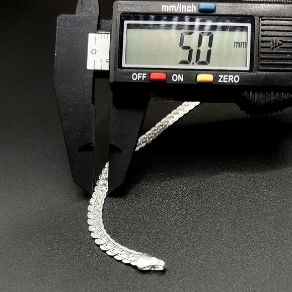 925 Sterling Silver Cuban Snake Chain Bracelet 5mm x 6 in. Anniversary Birthday - Picture 5 of 5